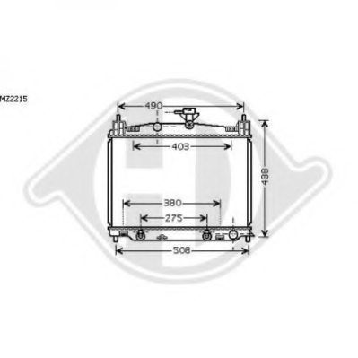 DIEDERICHS 8560504 Radiator, engine cooling